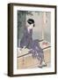 Mujer Sentada En Una Veranda, Ca. 1798-Kitagawa Utamaro-Framed Giclee Print