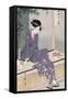 Mujer Sentada En Una Veranda, Ca. 1798-Kitagawa Utamaro-Framed Stretched Canvas