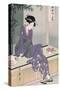 Mujer Sentada En Una Veranda, Ca. 1798-Kitagawa Utamaro-Stretched Canvas