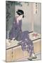 Mujer Sentada En Una Veranda, Ca. 1798-Kitagawa Utamaro-Mounted Giclee Print