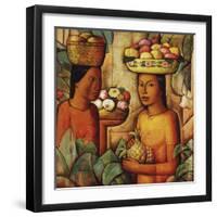 Mujeres con Frutas (Women with Fruit)-Alfredo Ramos Martinez-Framed Giclee Print