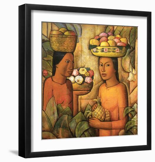 Mujeres Con Frutas-Alfredo Ramos Martinez-Framed Premium Giclee Print