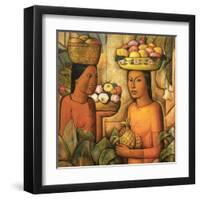 Mujeres Con Frutas-Alfredo Ramos Martinez-Framed Art Print