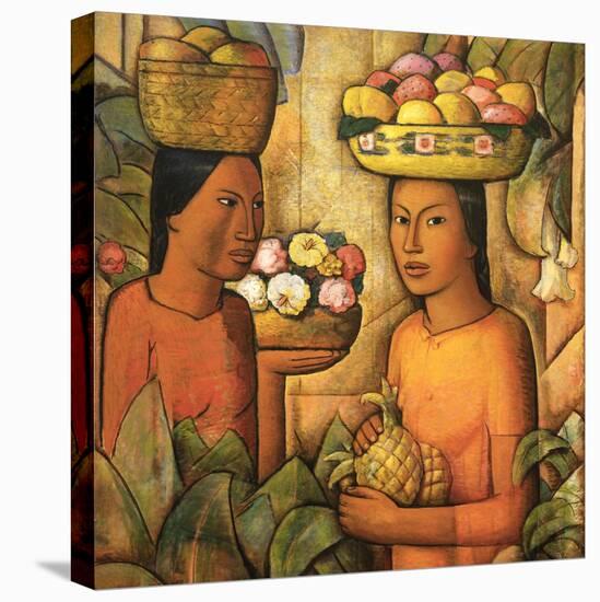 Mujeres Con Frutas-Alfredo Ramos Martinez-Stretched Canvas