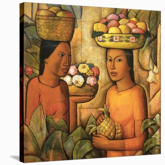 Mujeres Con Frutas-Alfredo Ramos Martinez-Stretched Canvas