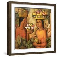 Mujeres Con Frutas-Alfredo Ramos Martinez-Framed Art Print