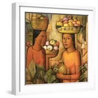 Mujeres Con Frutas-Alfredo Ramos Martinez-Framed Art Print