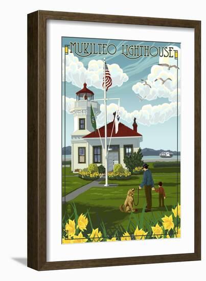 Mukilteo Lighthouse - Mukilteo, Washington-Lantern Press-Framed Art Print