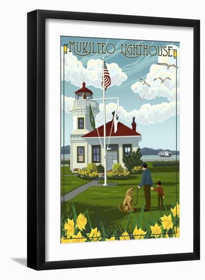 Mukilteo Lighthouse - Mukilteo, Washington-Lantern Press-Framed Art Print