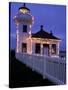 Mukilteo Lighthouse with Christmas Lights, Washington, USA-null-Stretched Canvas