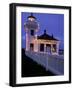 Mukilteo Lighthouse with Christmas Lights, Washington, USA-null-Framed Photographic Print