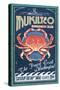 Mukilteo, Washington - Dungeness Crab Vintage Sign-Lantern Press-Stretched Canvas