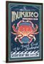 Mukilteo, Washington - Dungeness Crab Vintage Sign-Lantern Press-Framed Art Print