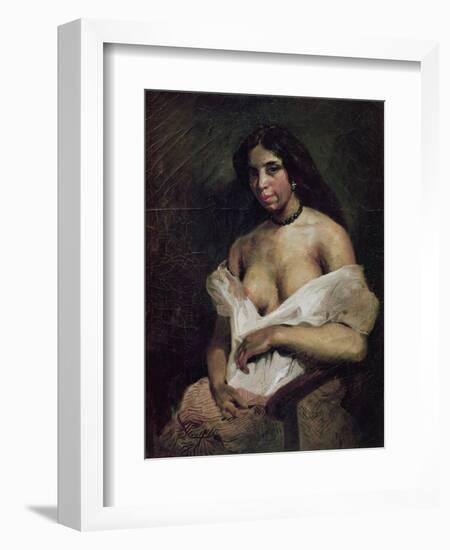 Mulatto Woman, c.1821-24-Eugene Delacroix-Framed Giclee Print