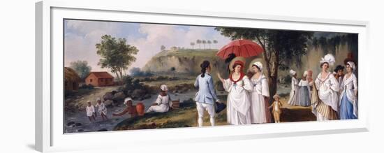 Mulatto Women on the Banks of the River Roseau, Dominica-Agostino Brunias-Framed Giclee Print