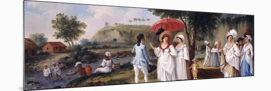 Mulatto Women on the Banks of the River Roseau, Dominica-Agostino Brunias-Mounted Giclee Print