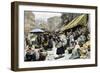 Mulberry Street, Center of the Italian Immigrant Neighborhood in New York City, 1890s-null-Framed Giclee Print