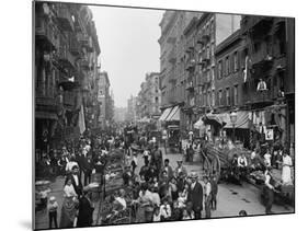 Mulberry Street in New York City's Little Italy Ca, 1900-null-Mounted Photo