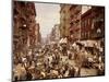 Mulberry Street, Manhattan, C.1900-null-Mounted Giclee Print