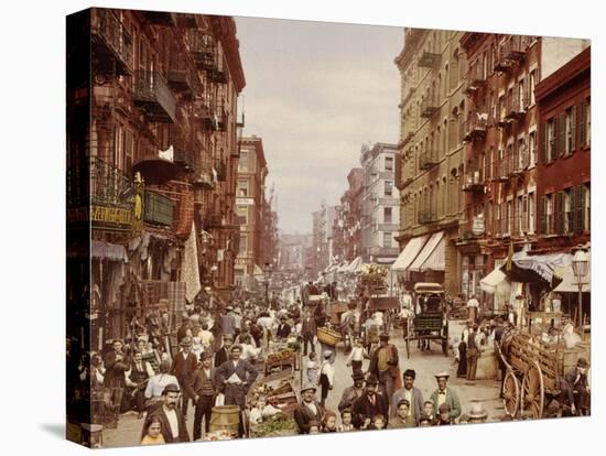 Mulberry Street, New York City-null-Stretched Canvas