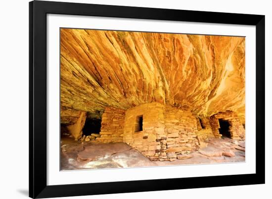 Mule Canyons House on Fire Ruin, Anasazi Ruins, Cedar Mesa, Utah-Richard Wright-Framed Photographic Print