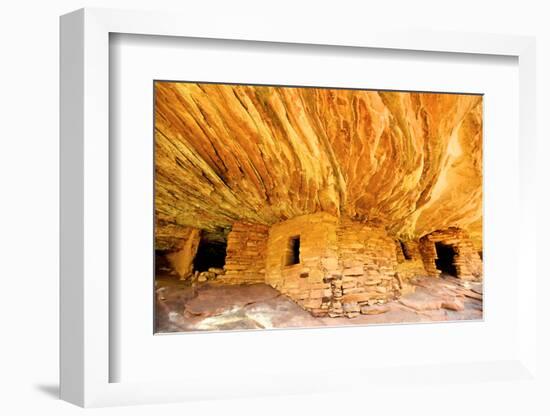 Mule Canyons House on Fire Ruin, Anasazi Ruins, Cedar Mesa, Utah-Richard Wright-Framed Photographic Print