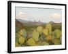 Mule Ears and Prickly Pear Cactus, Chisos Mountains, Big Bend National Park, Brewster Co., Texas, U-Larry Ditto-Framed Photographic Print