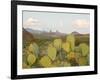 Mule Ears and Prickly Pear Cactus, Chisos Mountains, Big Bend National Park, Brewster Co., Texas, U-Larry Ditto-Framed Photographic Print