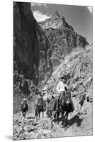 Mule Riders on Kaibab Trail-Philip Gendreau-Mounted Premium Photographic Print