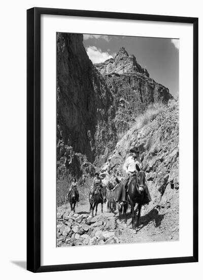 Mule Riders on Kaibab Trail-Philip Gendreau-Framed Photographic Print