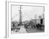 Mule Teams and the Levee, New Orleans, Louisiana-null-Framed Photo