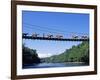 Mule Train Crossing a Bridge over the Rio Upano, Moreno Santiago Province, Ecuador-Paul Harris-Framed Photographic Print