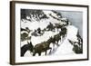 Mule Train Going to the Silver Mines of Colorado-null-Framed Giclee Print