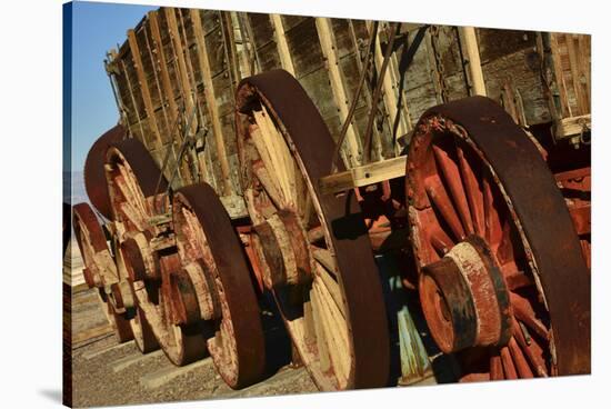 Mule Train Wagon, Harmony Borax Works, Death Valley, California, USA-Michel Hersen-Stretched Canvas