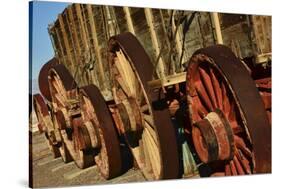 Mule Train Wagon, Harmony Borax Works, Death Valley, California, USA-Michel Hersen-Stretched Canvas