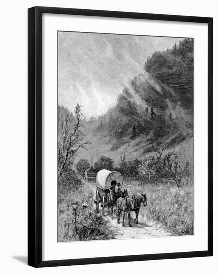 Mule Wagon Passing Through the Cumberland Gap, Kentucky-null-Framed Giclee Print