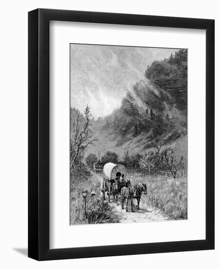 Mule Wagon Passing Through the Cumberland Gap, Kentucky-null-Framed Giclee Print