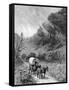 Mule Wagon Passing Through the Cumberland Gap, Kentucky-null-Framed Stretched Canvas