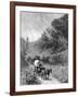 Mule Wagon Passing Through the Cumberland Gap, Kentucky-null-Framed Giclee Print