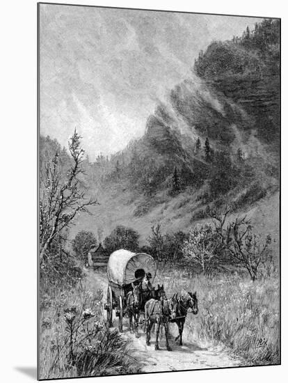 Mule Wagon Passing Through the Cumberland Gap, Kentucky-null-Mounted Giclee Print