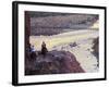 Mules Taking Tourists Along the Colorado River Trail, Grand Canyon, Arizona, USA-Kober Christian-Framed Photographic Print