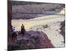 Mules Taking Tourists Along the Colorado River Trail, Grand Canyon, Arizona, USA-Kober Christian-Mounted Photographic Print