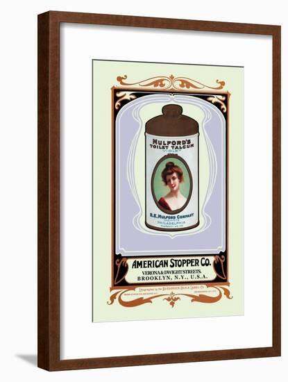 Mulford's Toilet Talcum-null-Framed Art Print