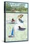 Mullett Lake, Michigan - Nautical Chart-Lantern Press-Stretched Canvas