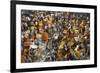 Mullik Ghat Flower Market, Kolkata (Calcutta), West Bengal, India, Asia-Bruno Morandi-Framed Photographic Print