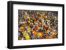 Mullik Ghat Flower Market, Kolkata (Calcutta), West Bengal, India, Asia-Bruno Morandi-Framed Photographic Print