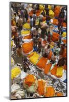 Mullik Ghat Flower Market, Kolkata (Calcutta), West Bengal, India, Asia-Bruno Morandi-Mounted Photographic Print