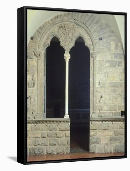 Mullioned Window in Hall of Lilies, Architects Benedetto Da Maiano-null-Framed Stretched Canvas