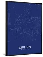 Multan, Pakistan Blue Map-null-Framed Poster