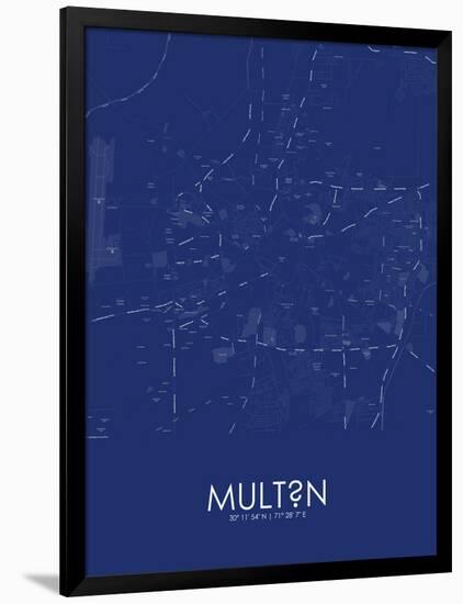 Multan, Pakistan Blue Map-null-Framed Poster